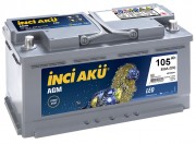 Inci Aku AGM 105 Ah 850 A(EN) 0/1 R+